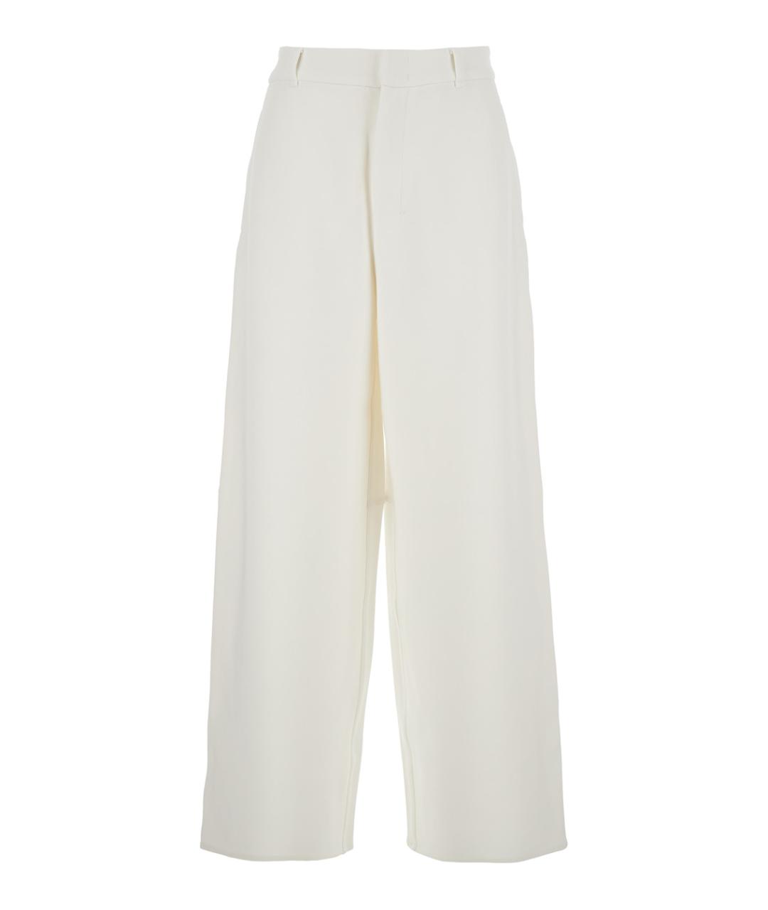 'S MAX MARA Белые хлопковые брюки широкие, фото 1