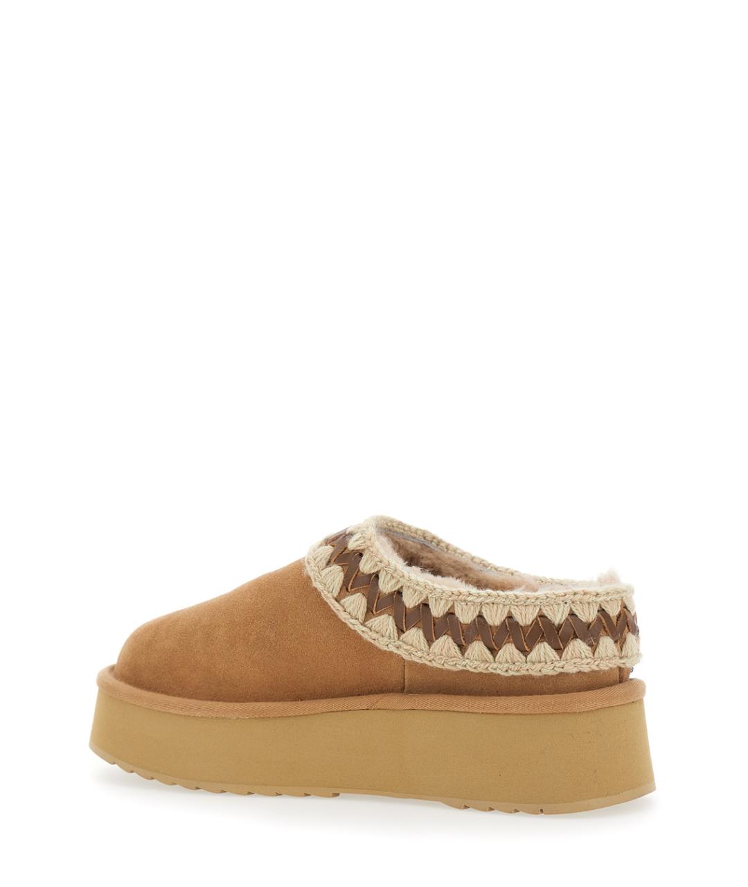 MOU Бежевые замшевые мюли, фото 3