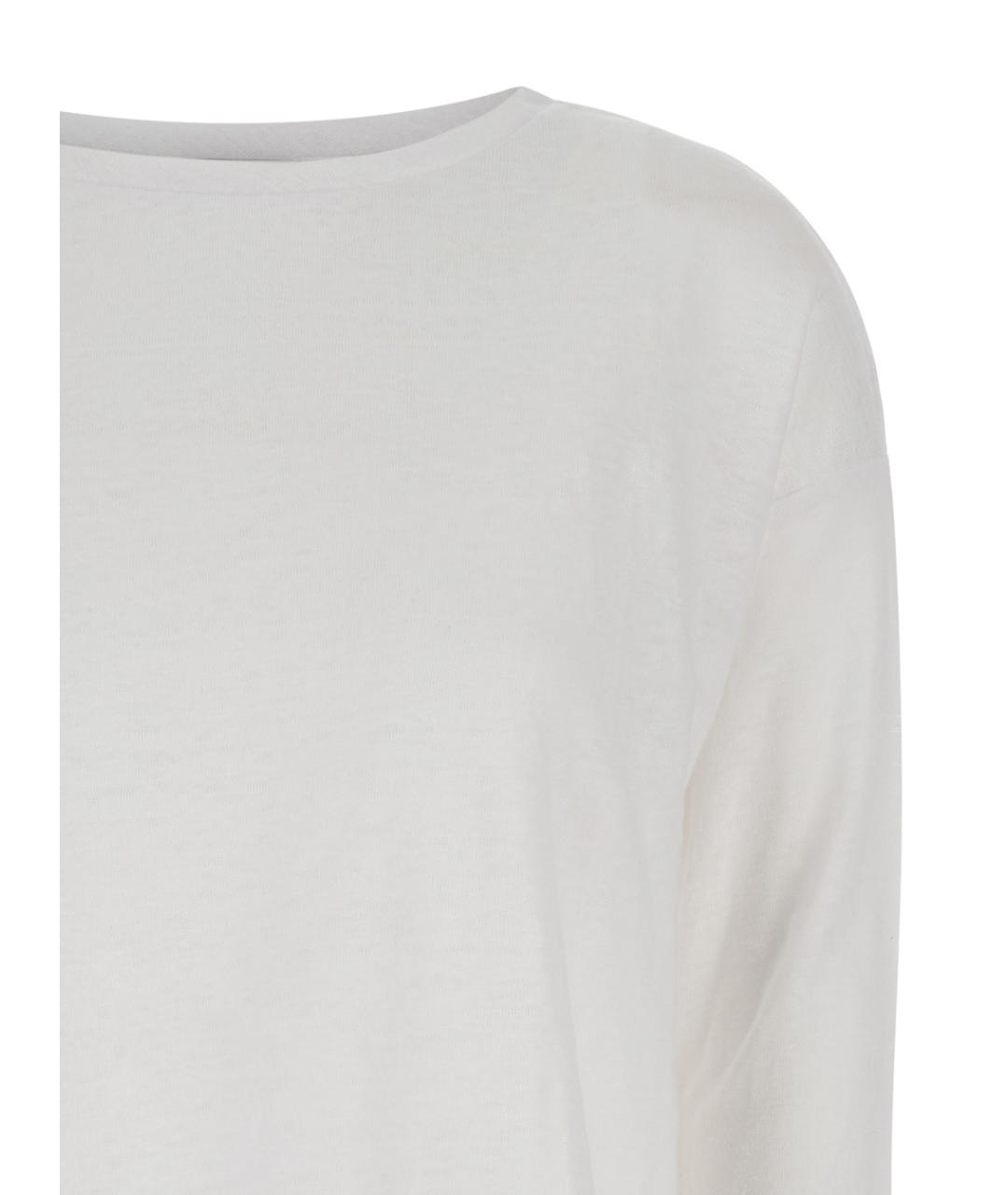 ALLUDE Белый льняной джемпер / свитер, фото 3