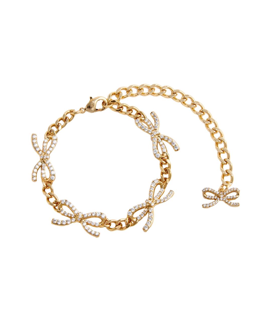 SELF-PORTRAIT Золотой металлический браслет, фото 1