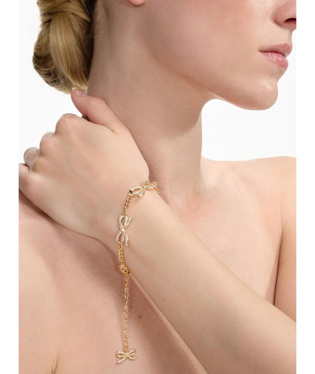 SELF-PORTRAIT Золотой металлический браслет, фото 3