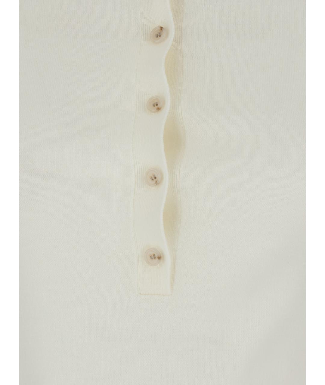 ALLUDE Белая шерстяная футболка, фото 3