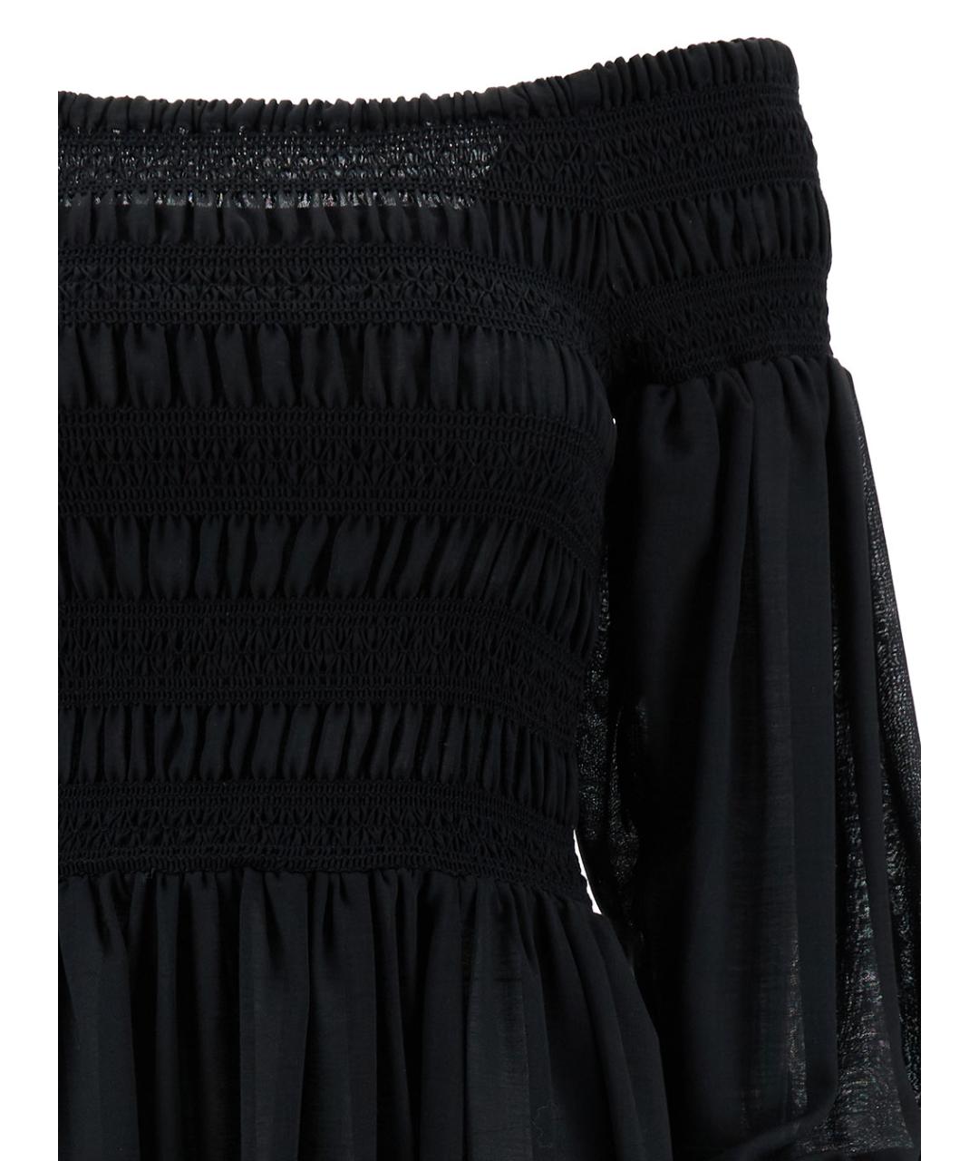 MAX MARA Черное шерстяное повседневное платье, фото 3