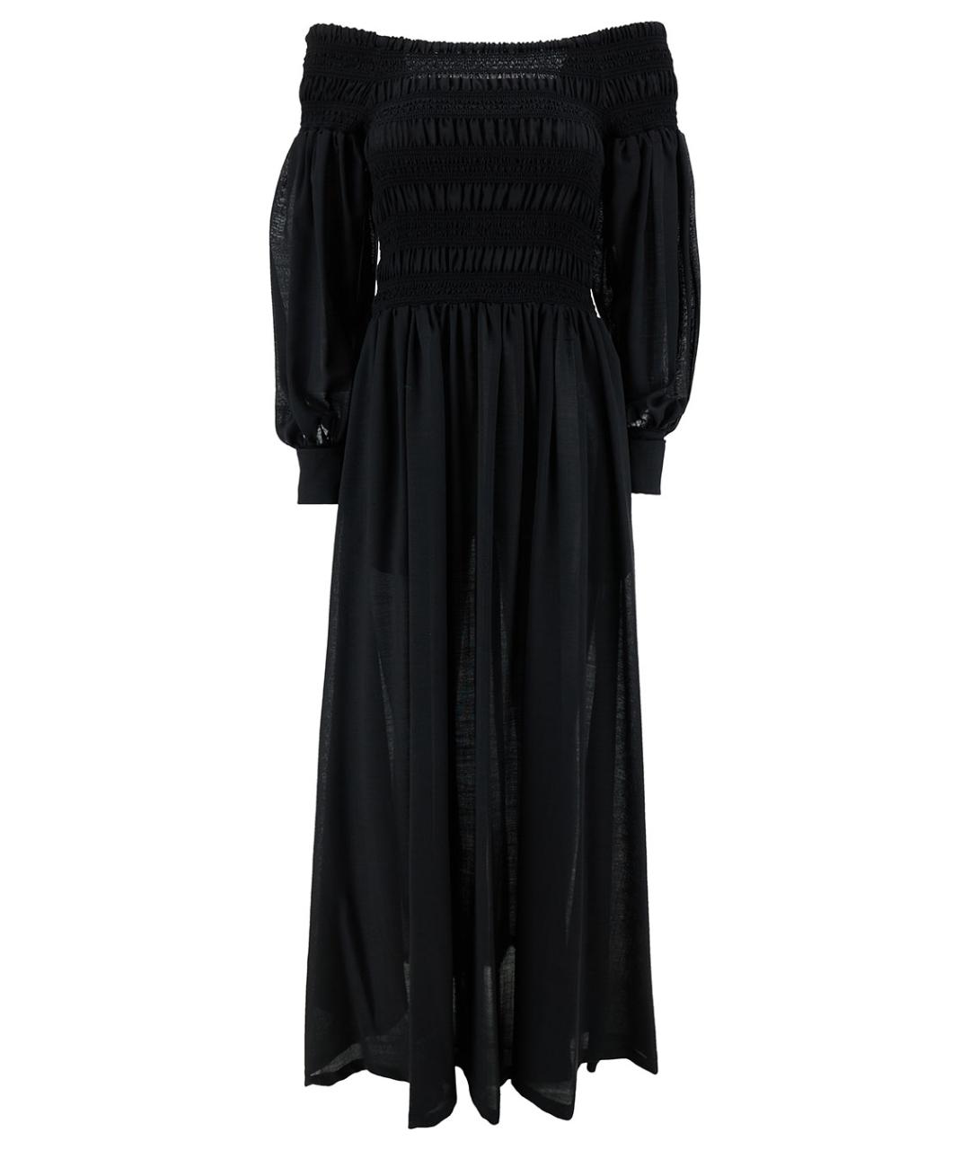 MAX MARA Черное шерстяное повседневное платье, фото 1