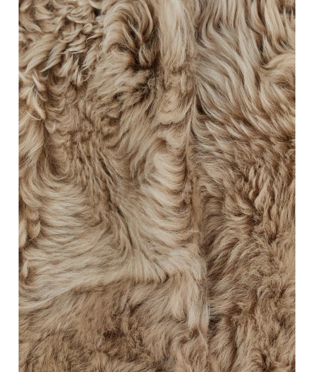 YVES SALOMON Бежевая меховая шуба, фото 3