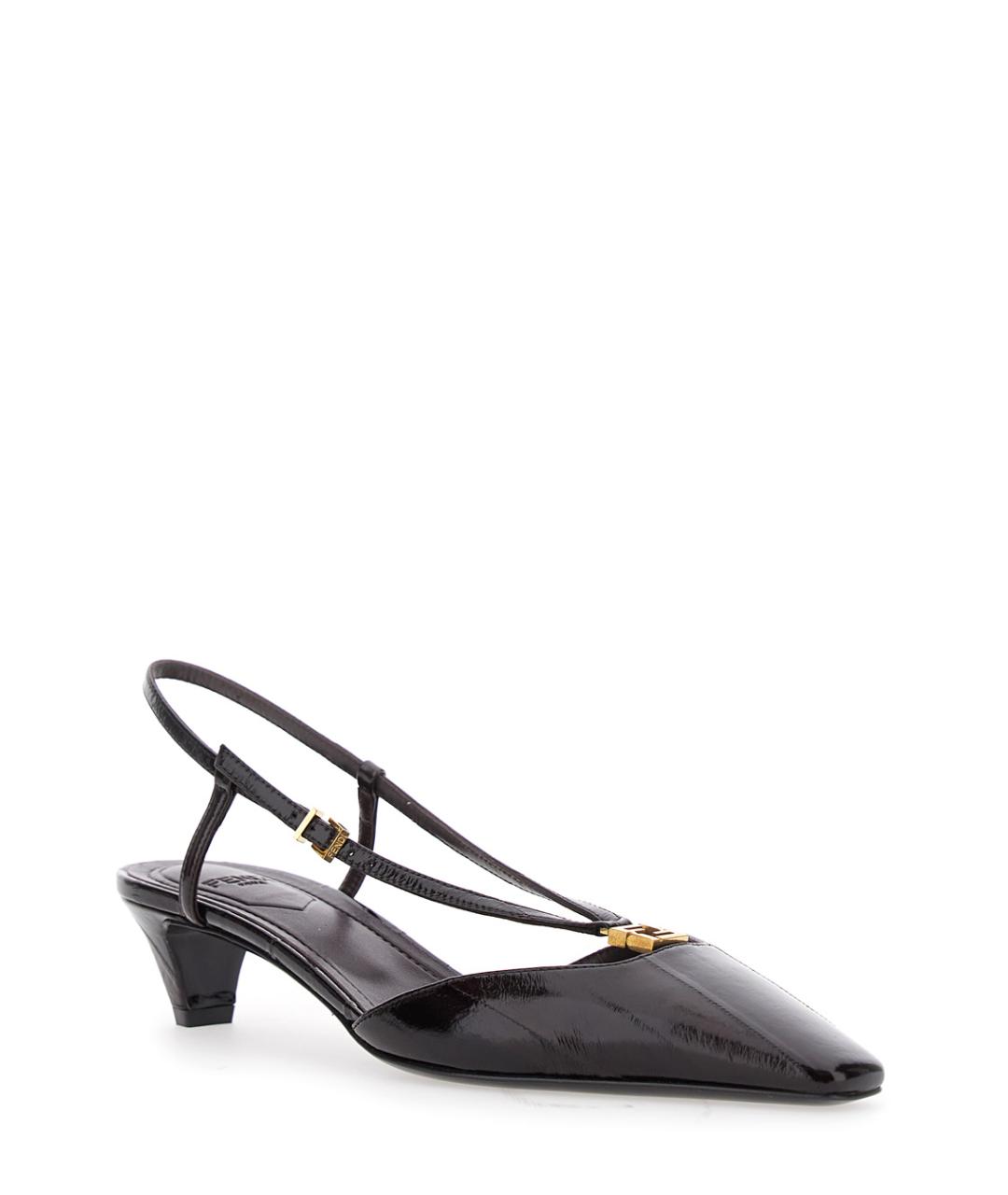 FENDI Коричневые кожаные туфли, фото 2