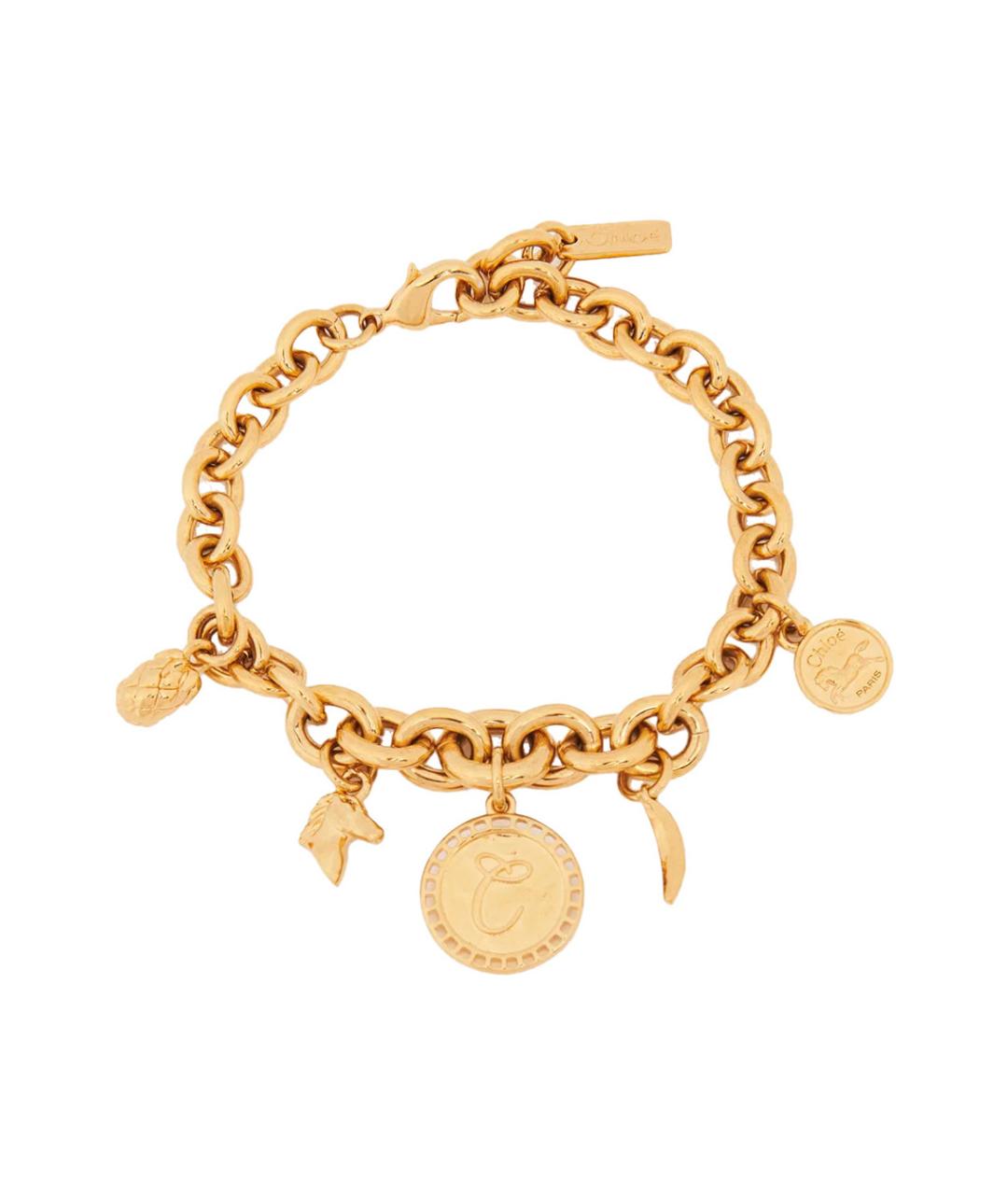 CHLOE Золотой металлический браслет, фото 1