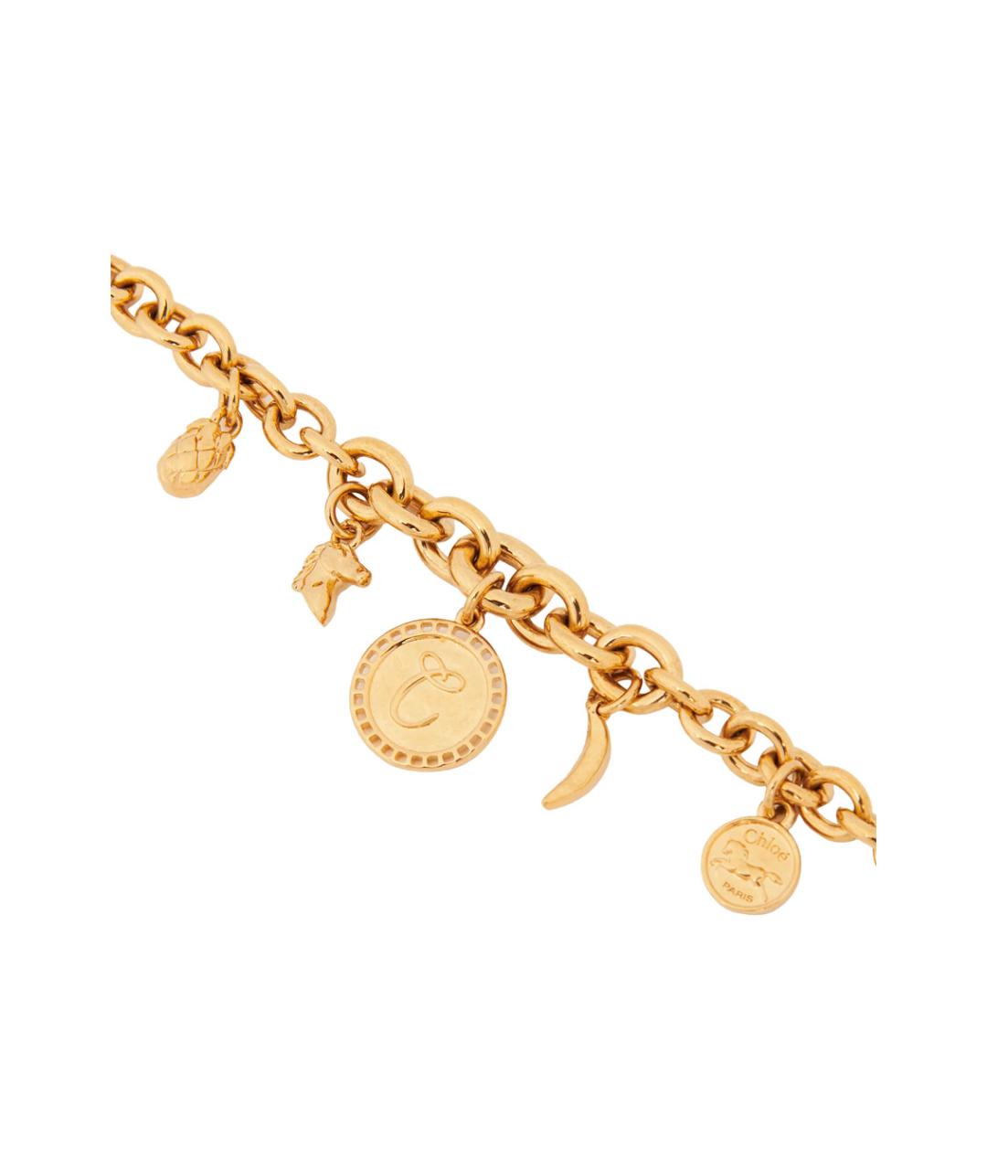 CHLOE Золотой металлический браслет, фото 2