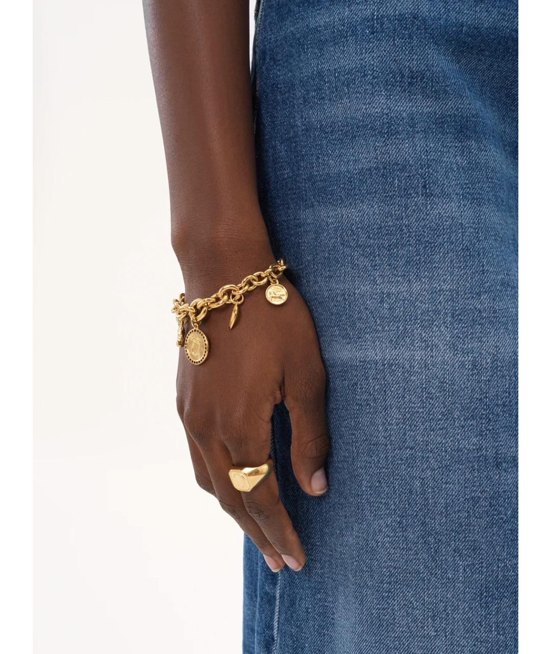 CHLOE Золотой металлический браслет, фото 3