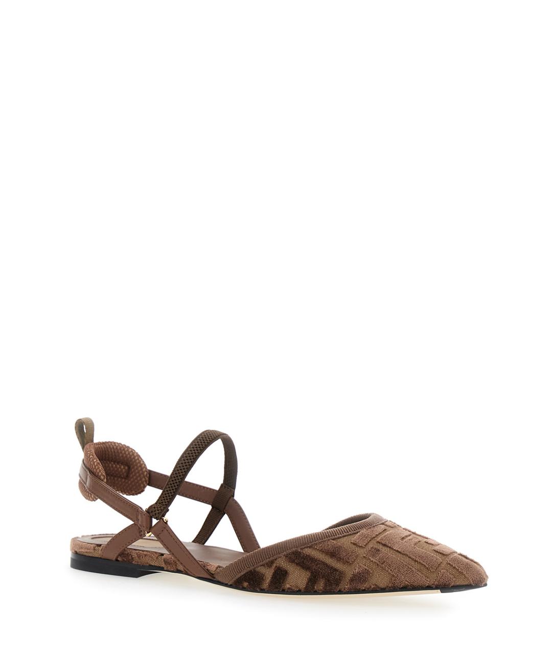 FENDI Коричневые балетки, фото 2