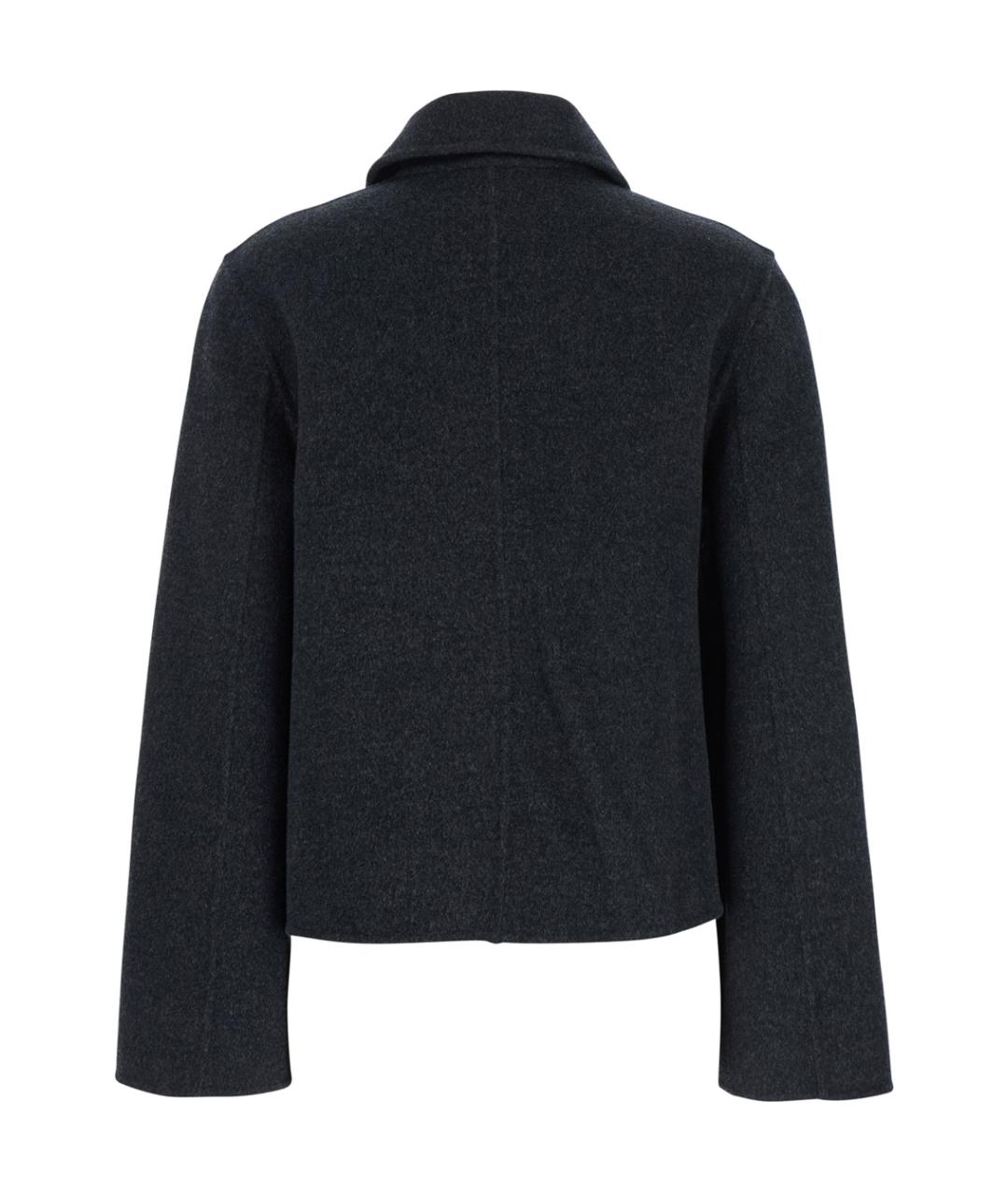 SEMICOUTURE Антрацитовая шерстяная куртка, фото 2