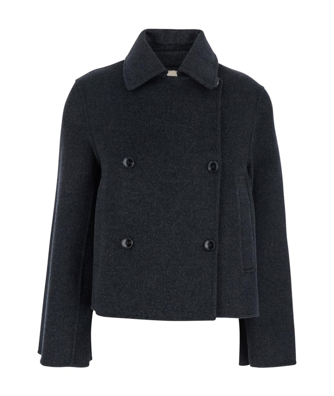 SEMICOUTURE Антрацитовая шерстяная куртка, фото 1