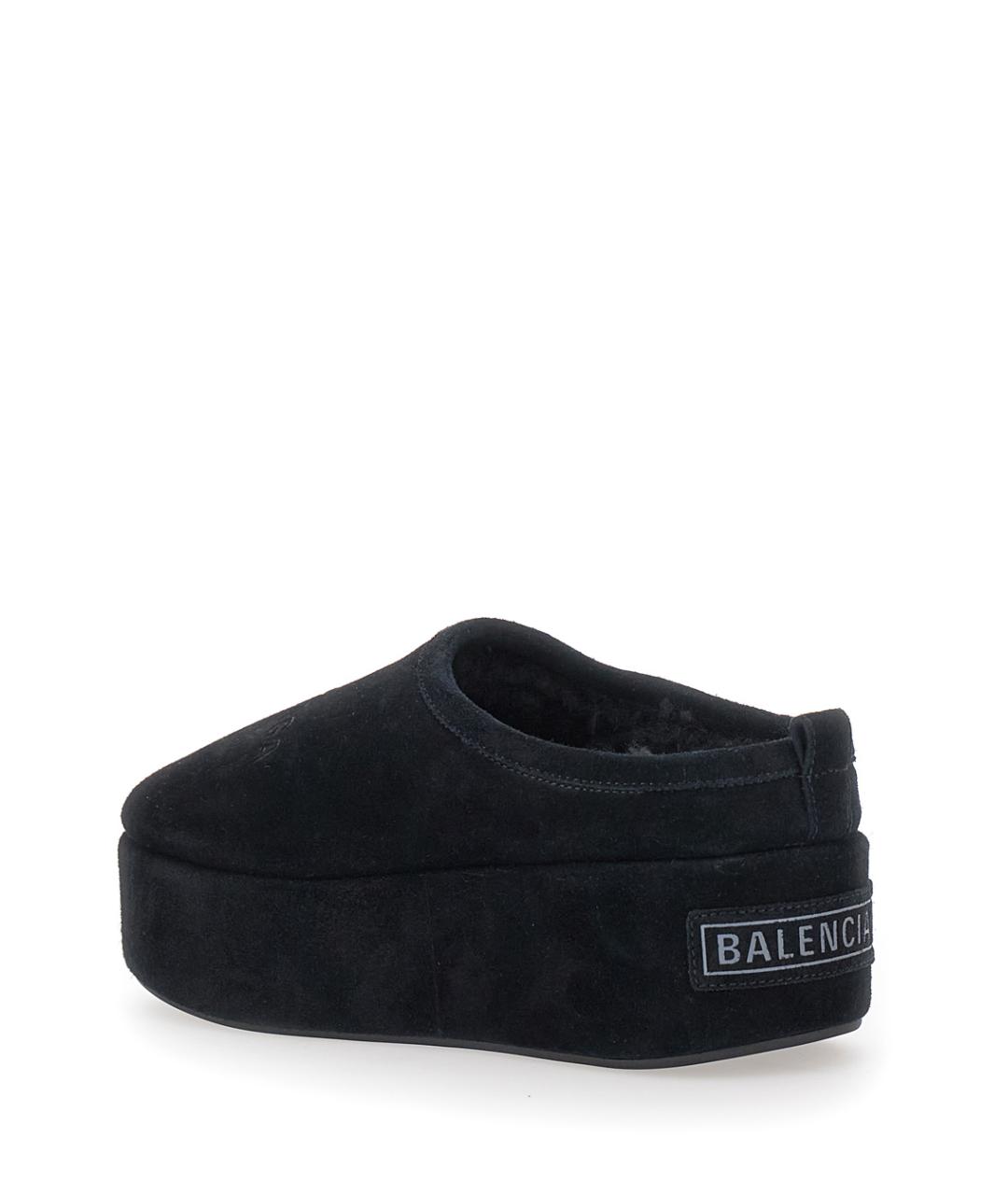 BALENCIAGA Черные замшевые мюли, фото 3