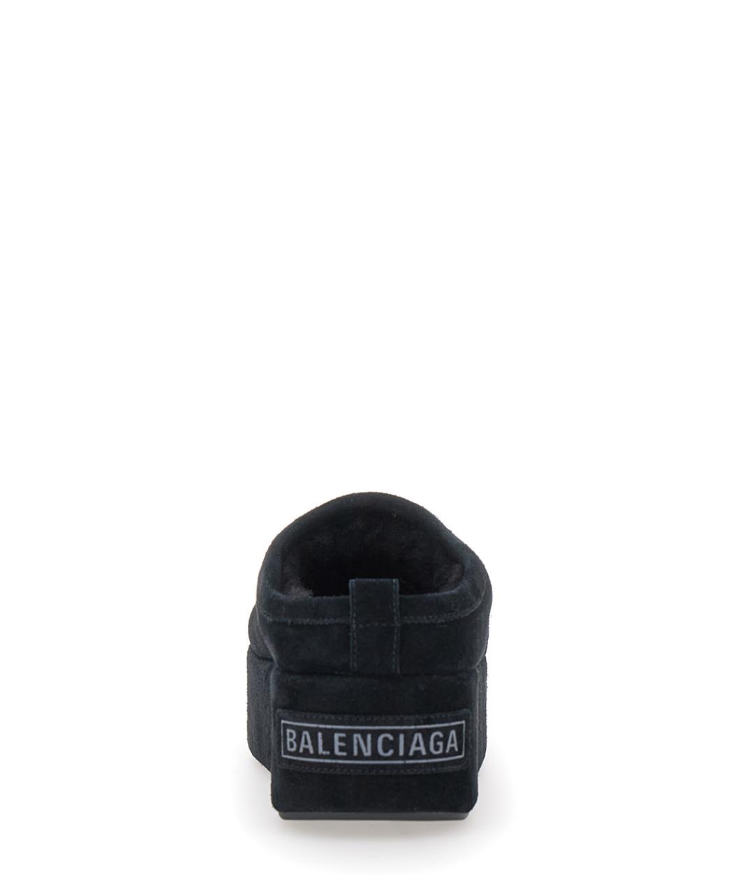 BALENCIAGA Черные замшевые мюли, фото 5