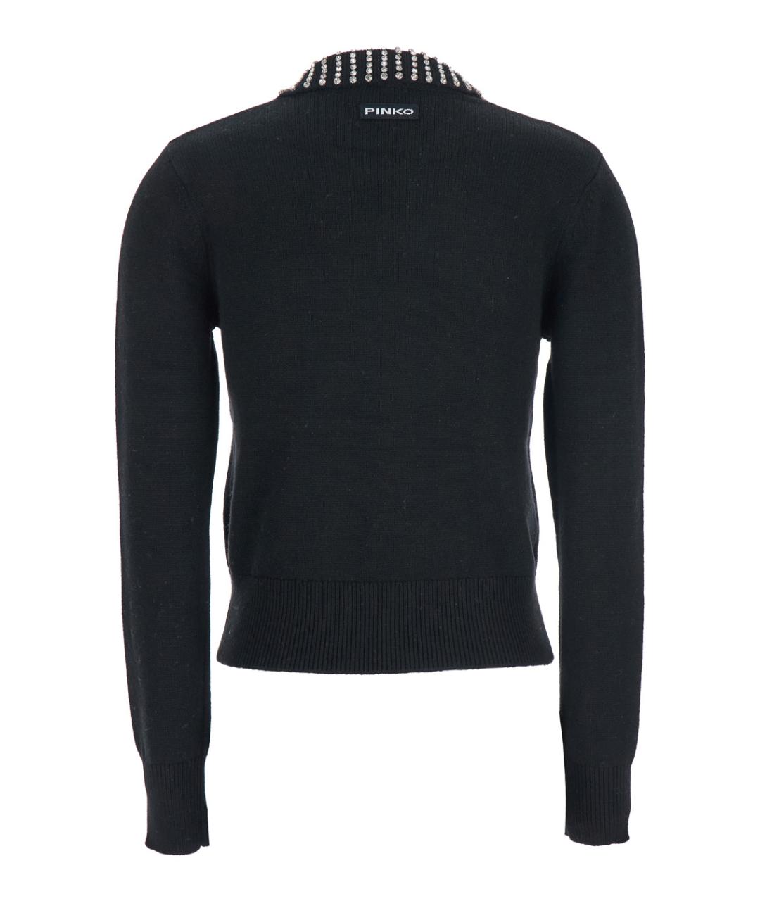 PINKO Черная кашемировая футболка, фото 2