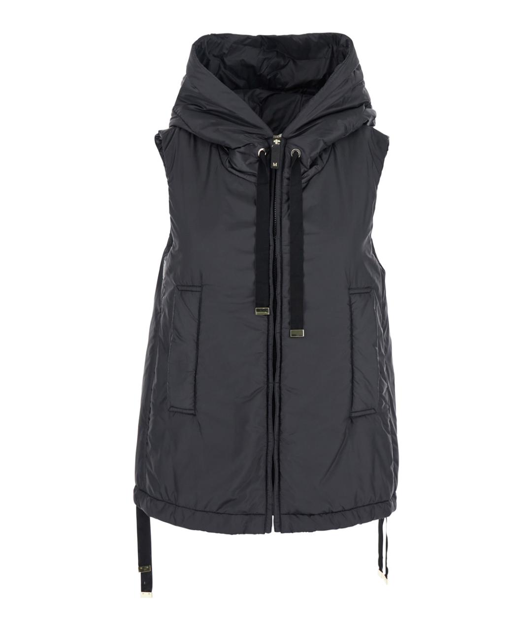 MAX MARA Черный полиэстеровый жилет, фото 1