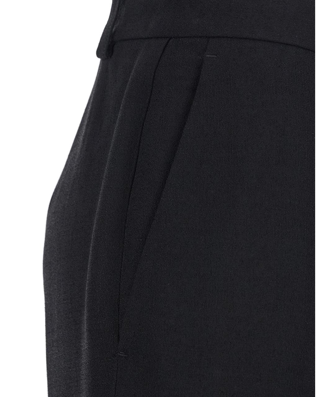 BALENCIAGA Черные вискозные прямые брюки, фото 3