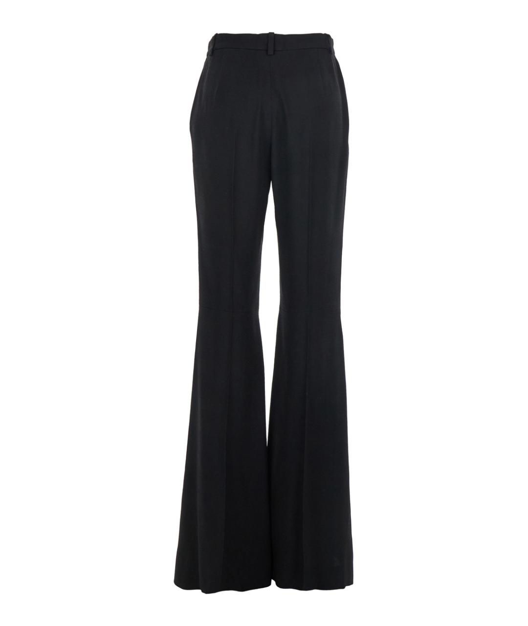 BALENCIAGA Черные вискозные прямые брюки, фото 2