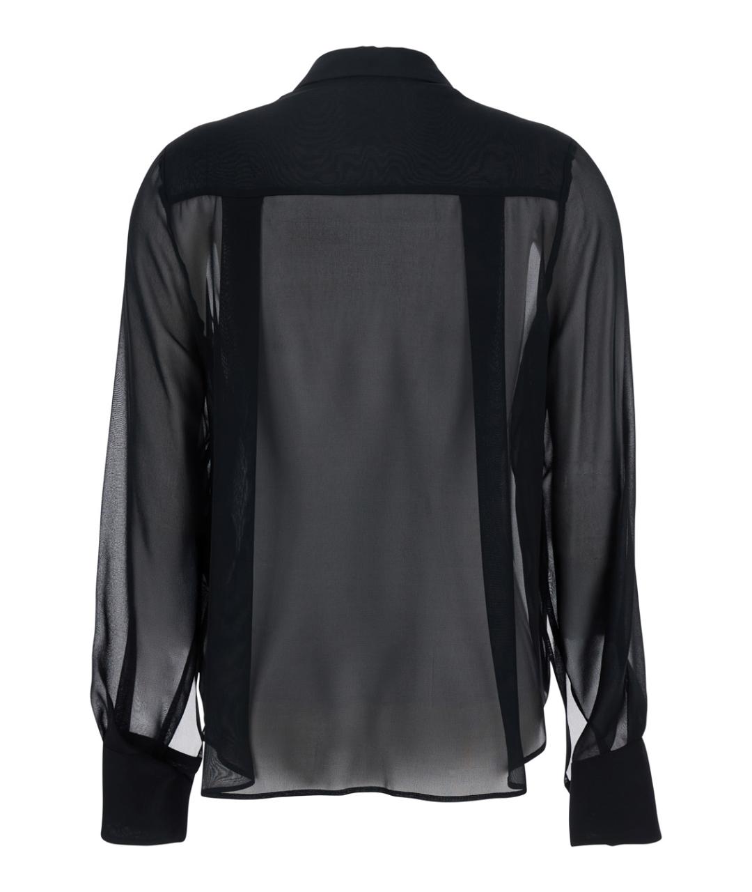SEMICOUTURE Черная шелковая блузы, фото 2