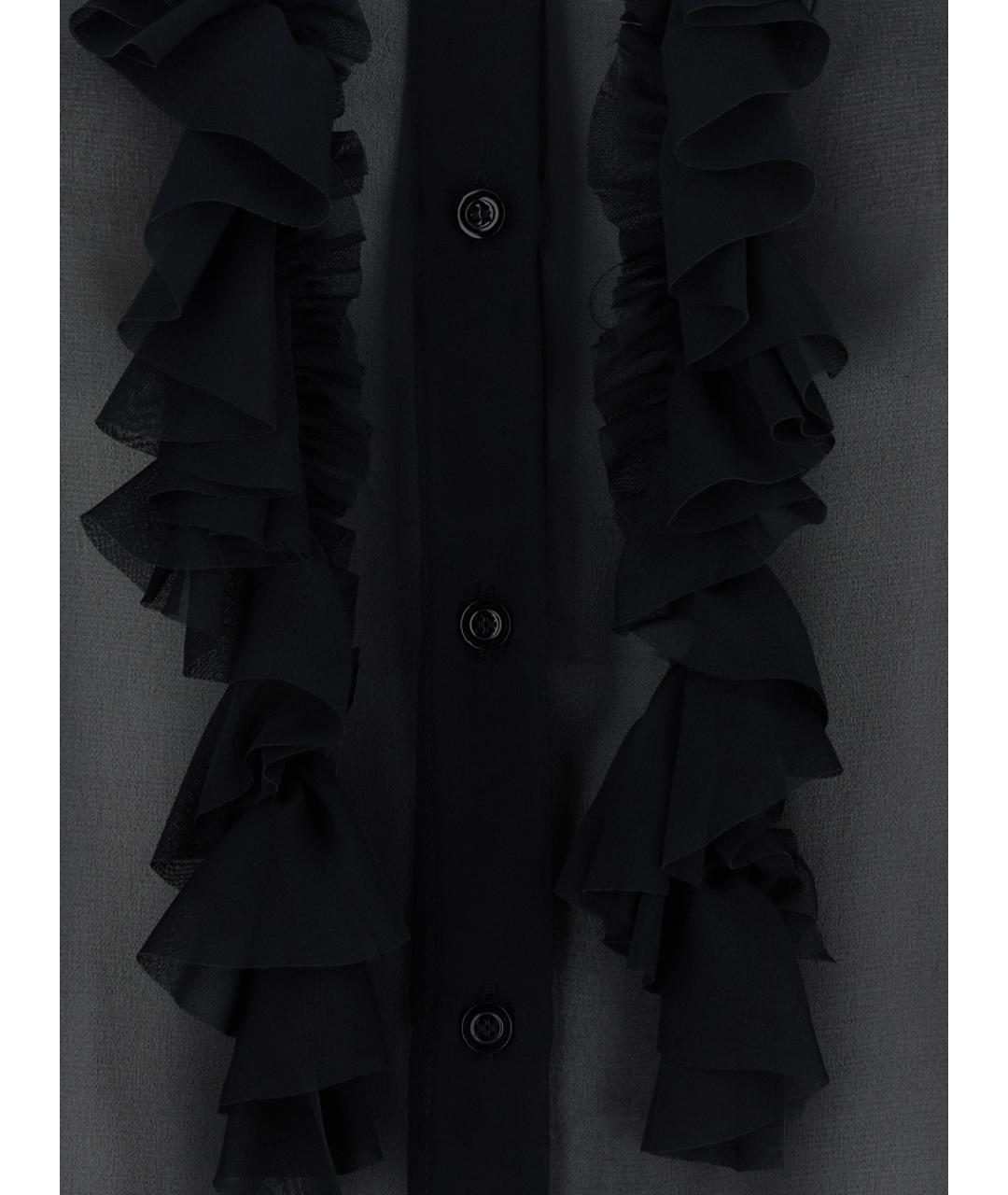 SEMICOUTURE Черная шелковая блузы, фото 3