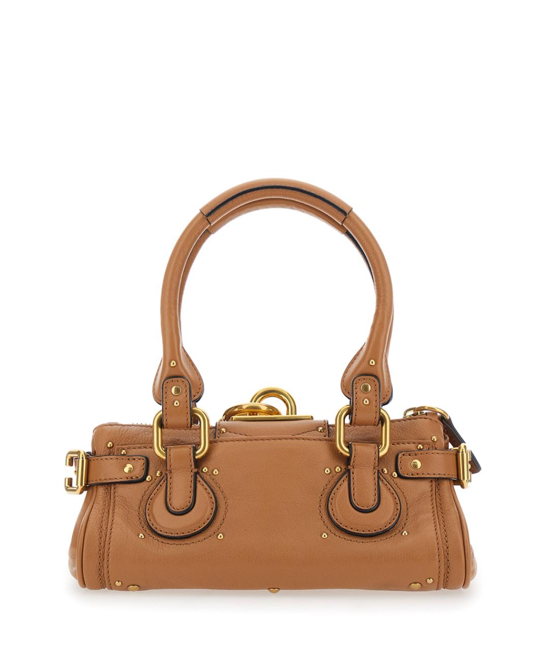 CHLOE Коричневая кожаная сумка с короткими ручками, фото 2