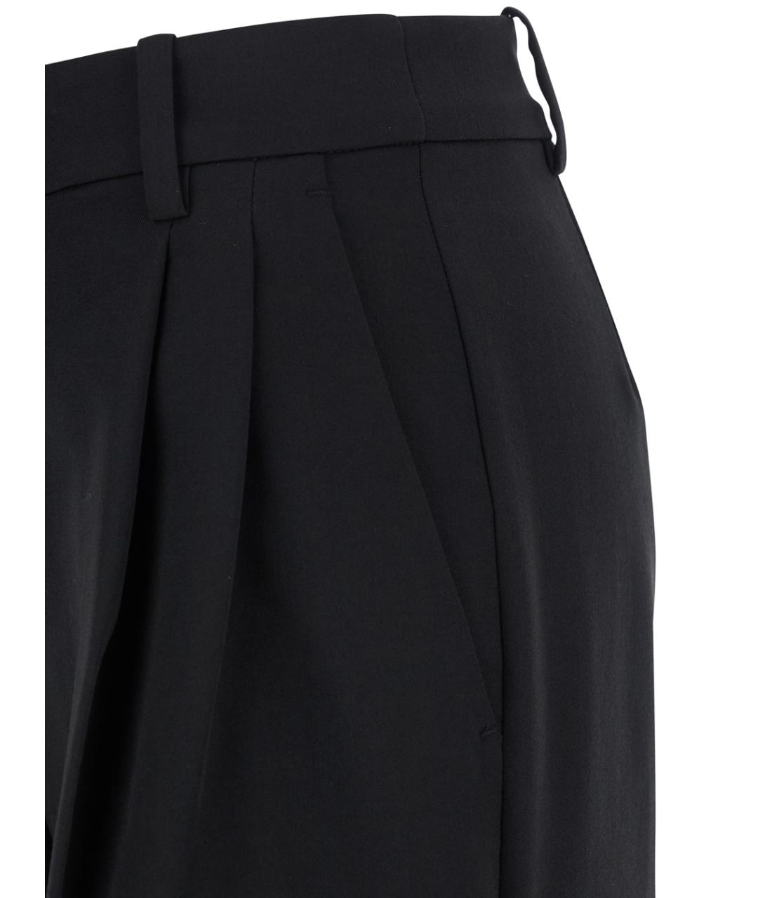 PINKO Черные хлопковые прямые брюки, фото 3