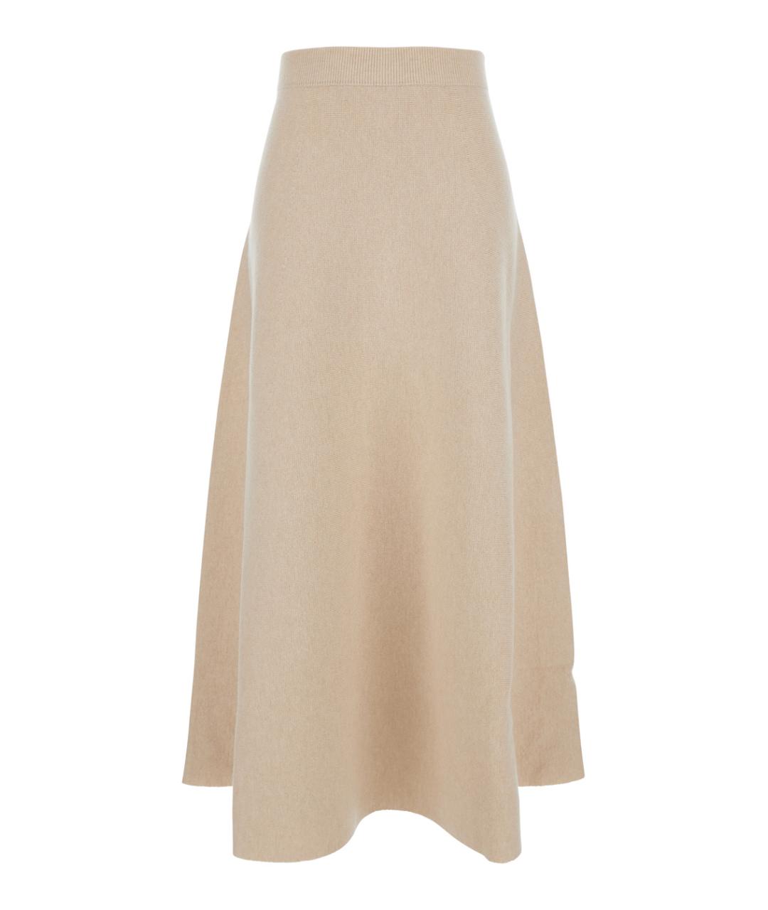 MAX MARA Бежевая шерстяная юбка миди, фото 1
