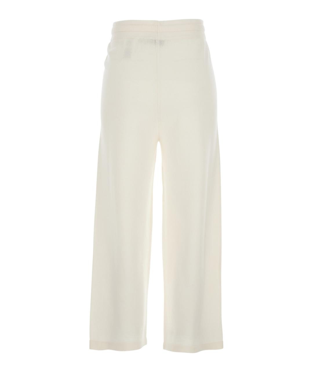 ELISABETTA FRANCHI Белые прямые брюки, фото 2