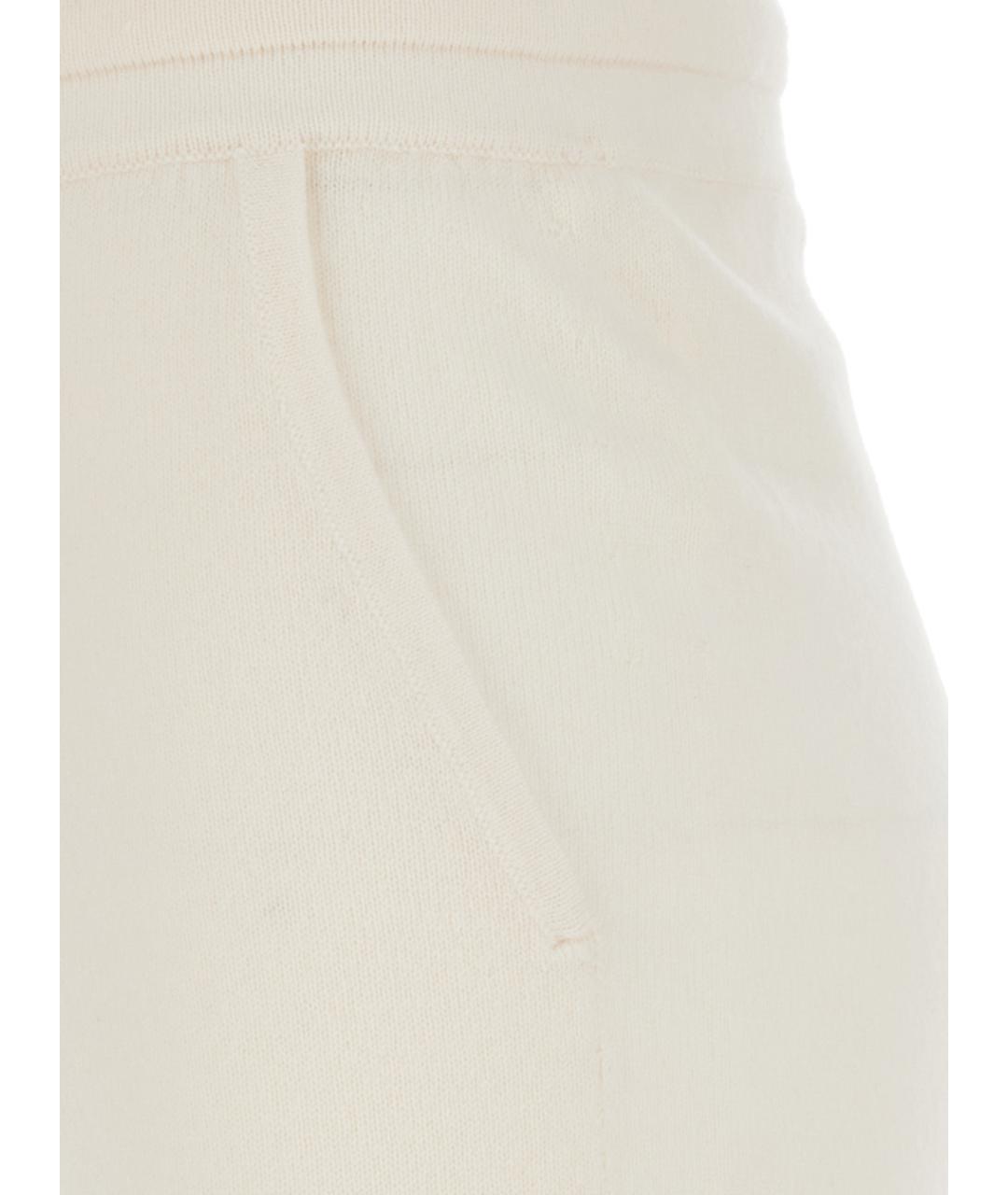 ELISABETTA FRANCHI Белые прямые брюки, фото 3