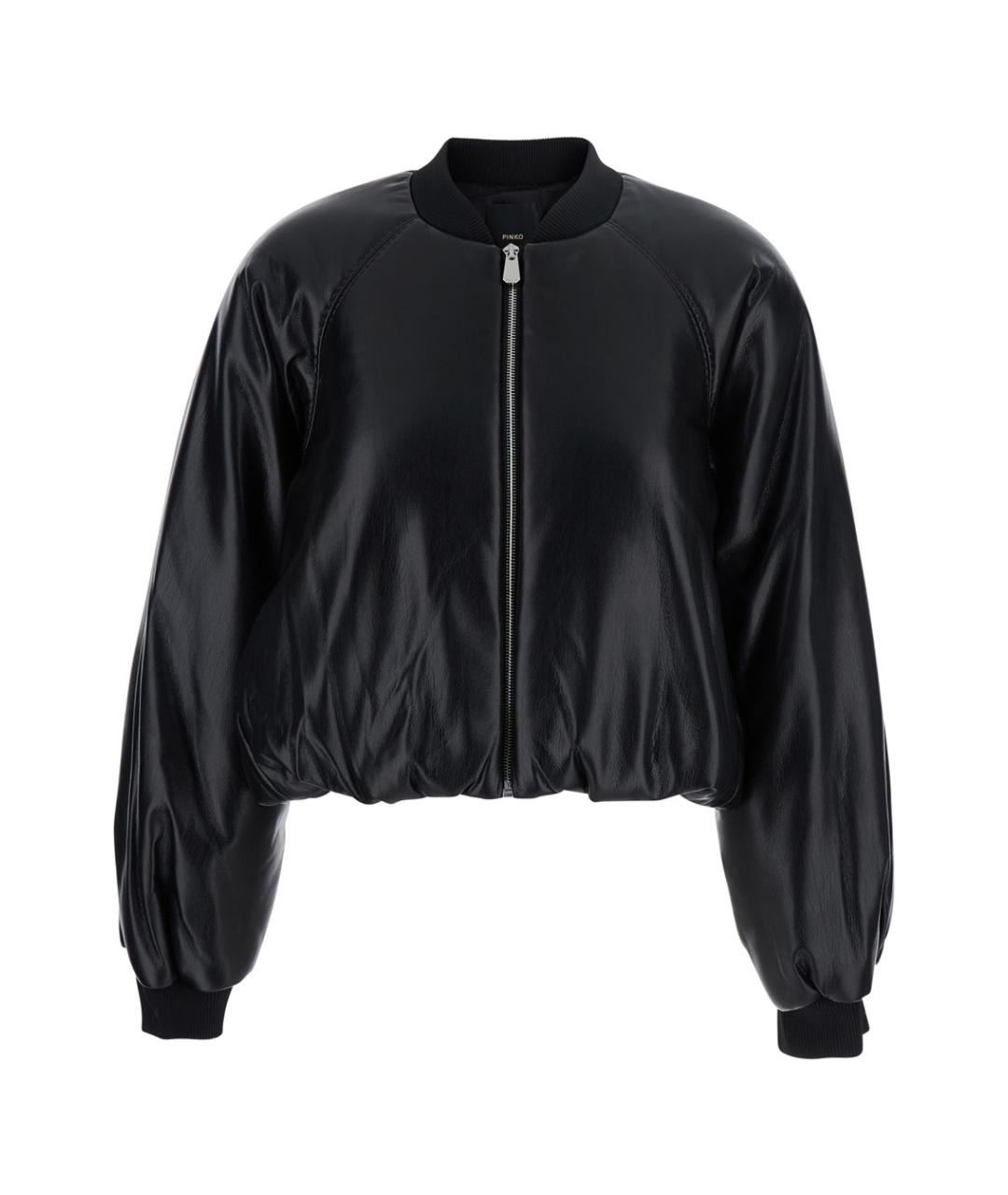 PINKO Черная полиэстеровая куртка, фото 1