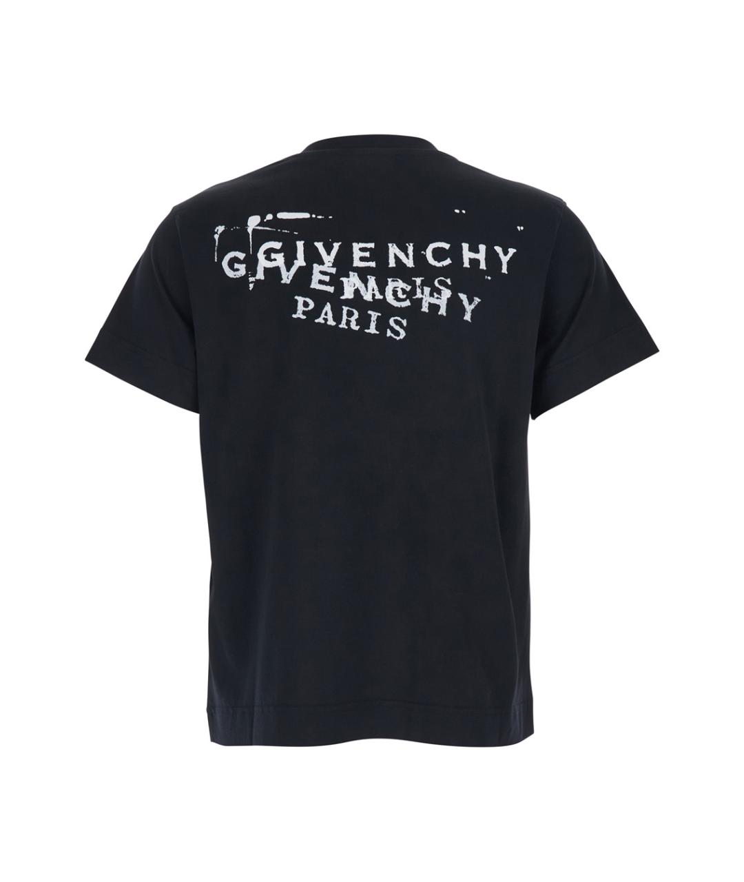 GIVENCHY Черная хлопковая футболка, фото 2