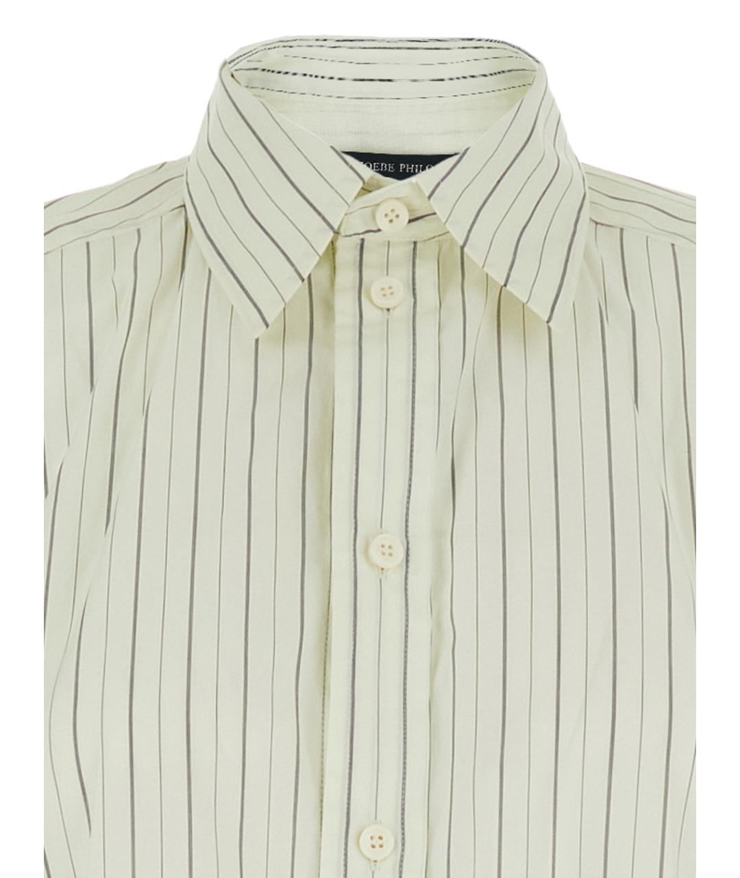 PHOEBE PHILO Белое хлопковое повседневное платье, фото 3