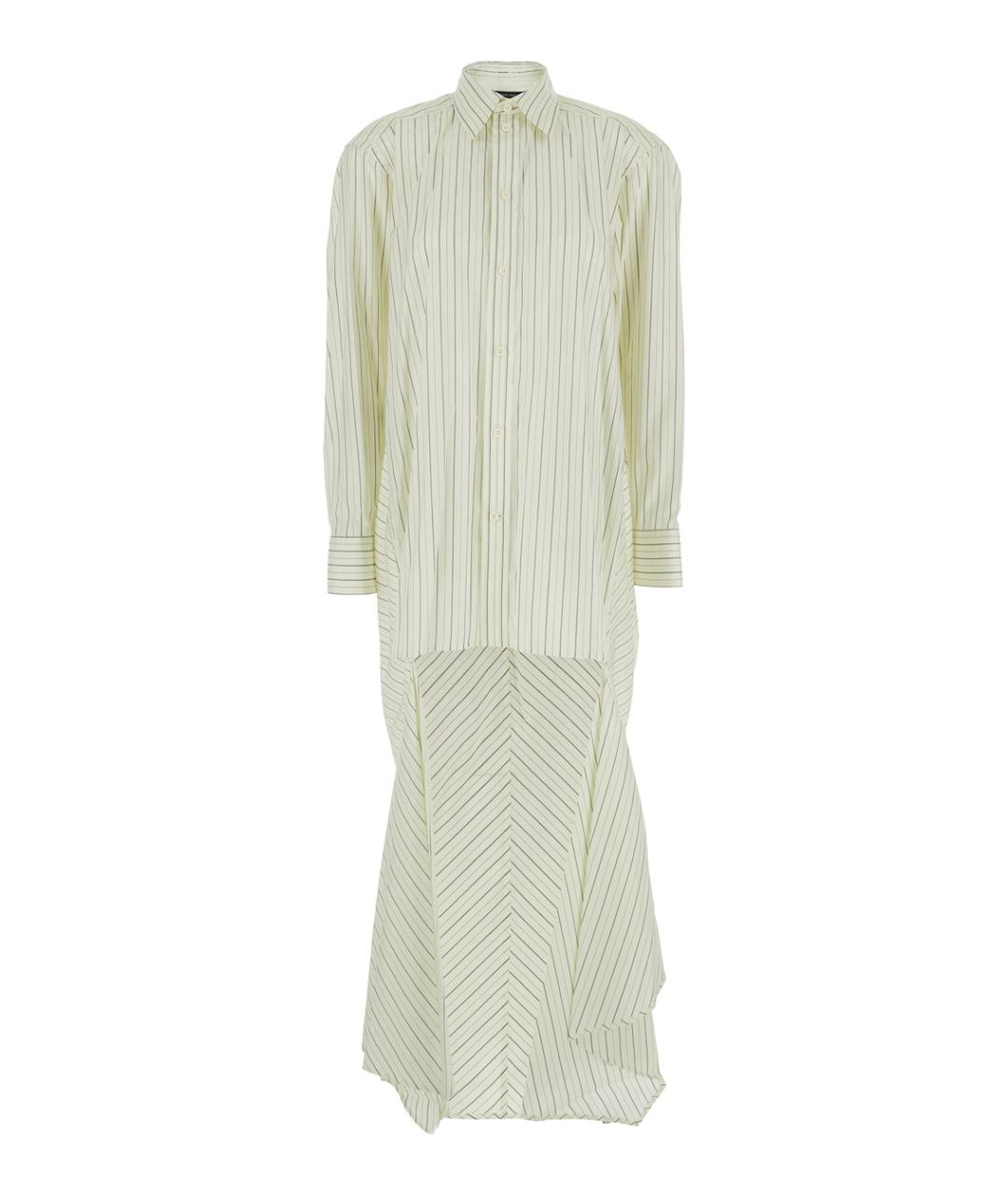 PHOEBE PHILO Белое хлопковое повседневное платье, фото 1