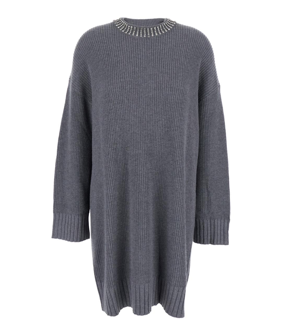 PINKO Серое полиамидовое повседневное платье, фото 1