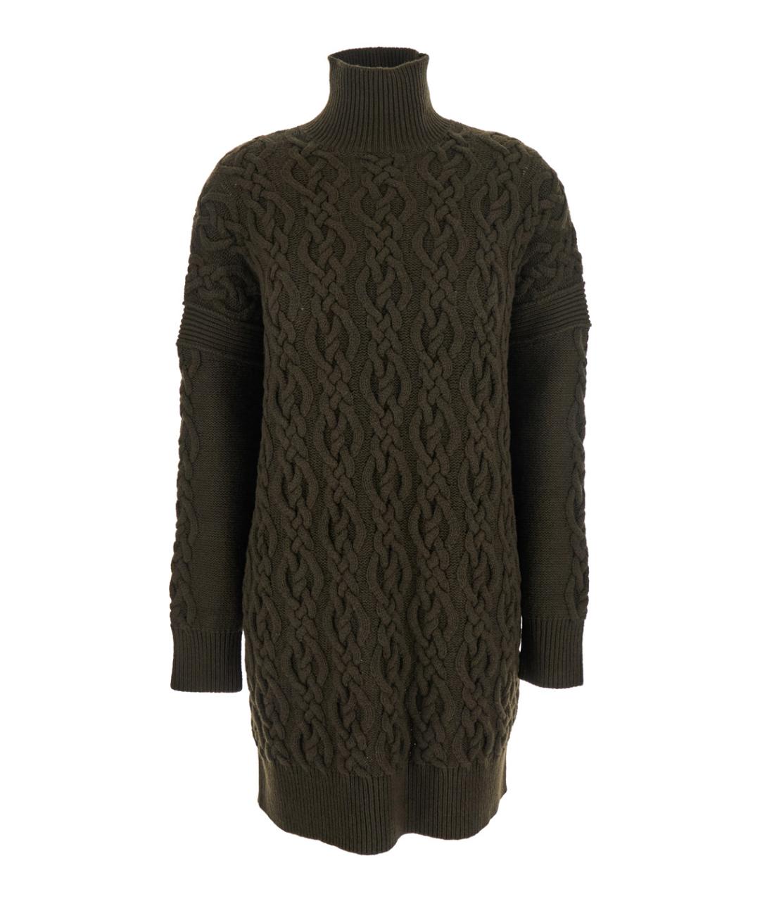 MAX MARA Зеленые шерстяное повседневное платье, фото 1