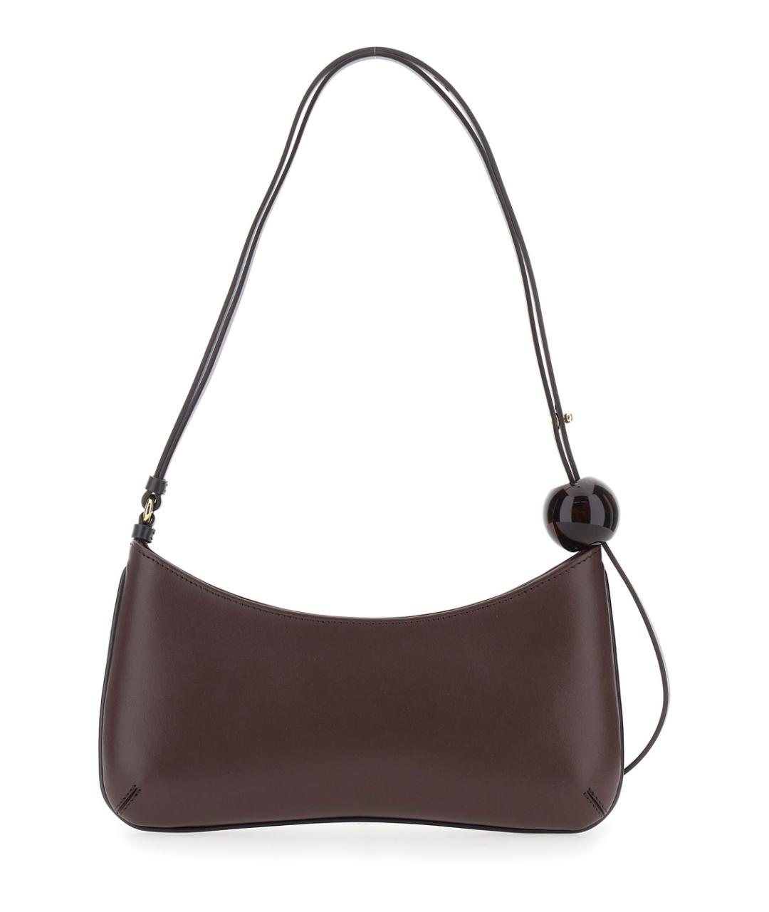 JACQUEMUS Коричневая кожаная сумка через плечо, фото 2