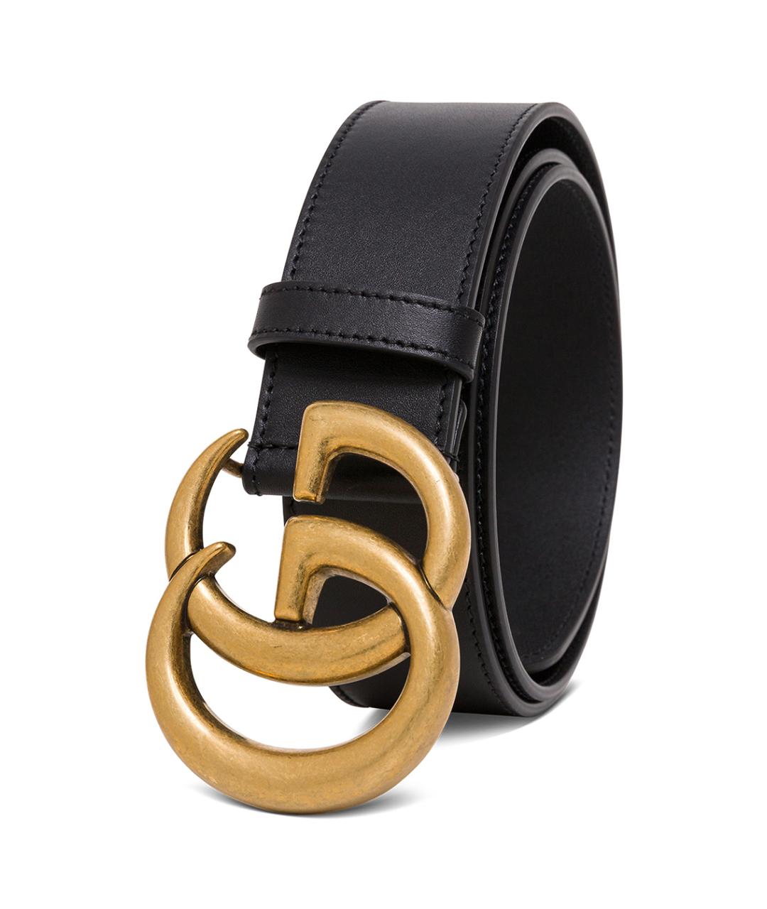 GUCCI Черный кожаный ремень, фото 2