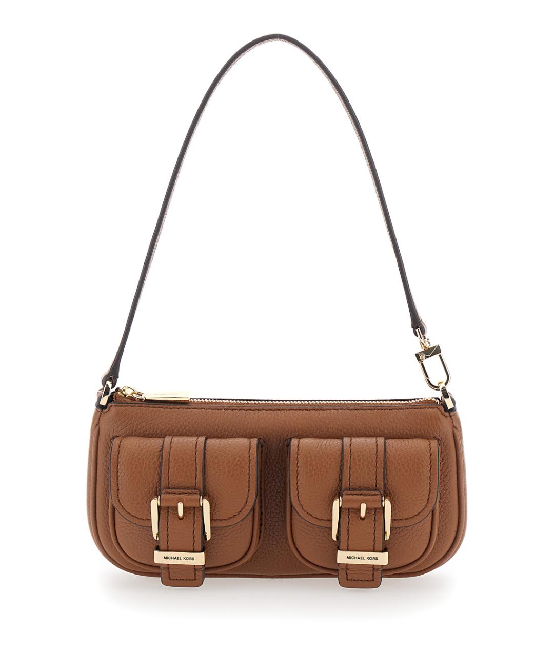 MICHAEL MICHAEL KORS Коричневая кожаная сумка через плечо, фото 1