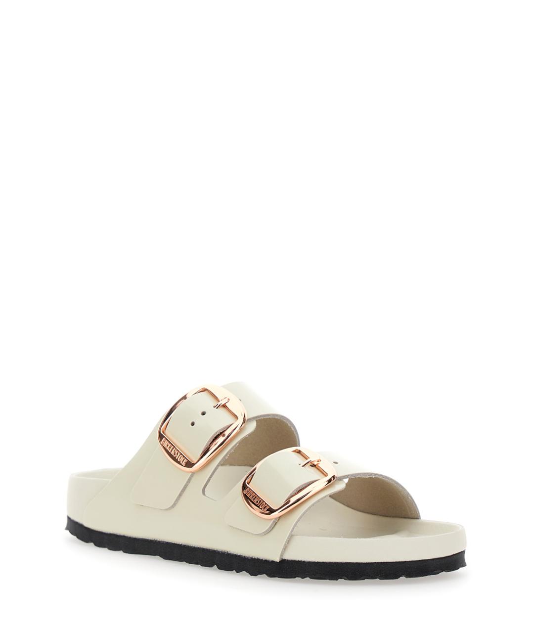 BIRKENSTOCK Белые кожаные сандалии, фото 1