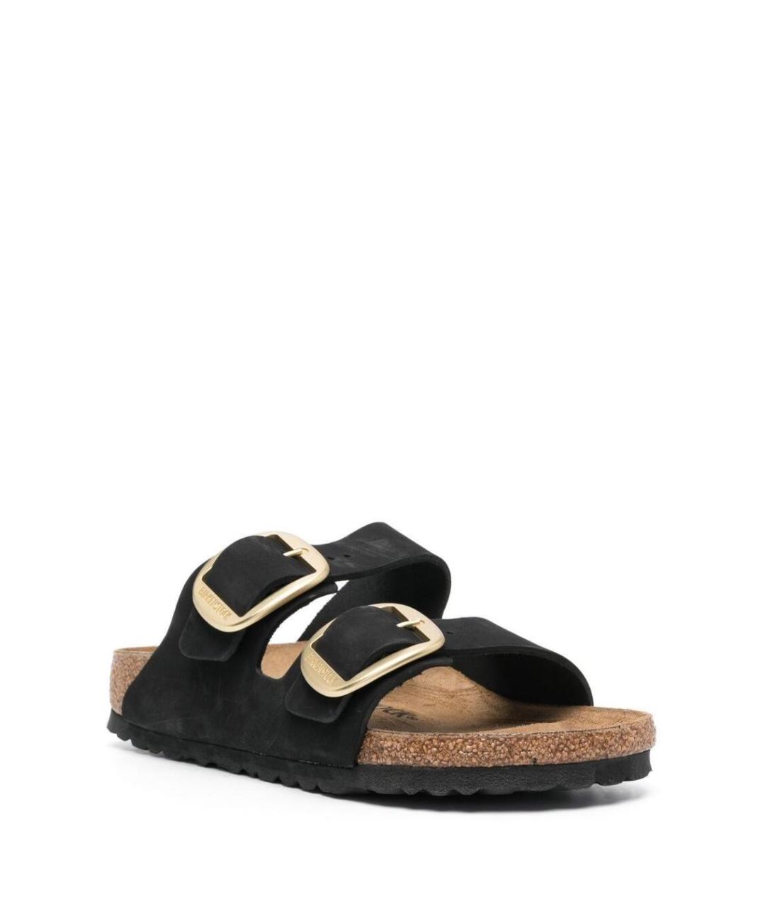 BIRKENSTOCK Черные кожаные сандалии, фото 2