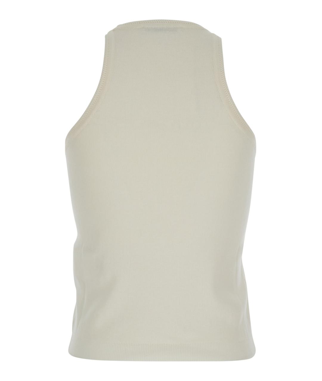 MAX MARA Белая хлопковая майка, фото 2