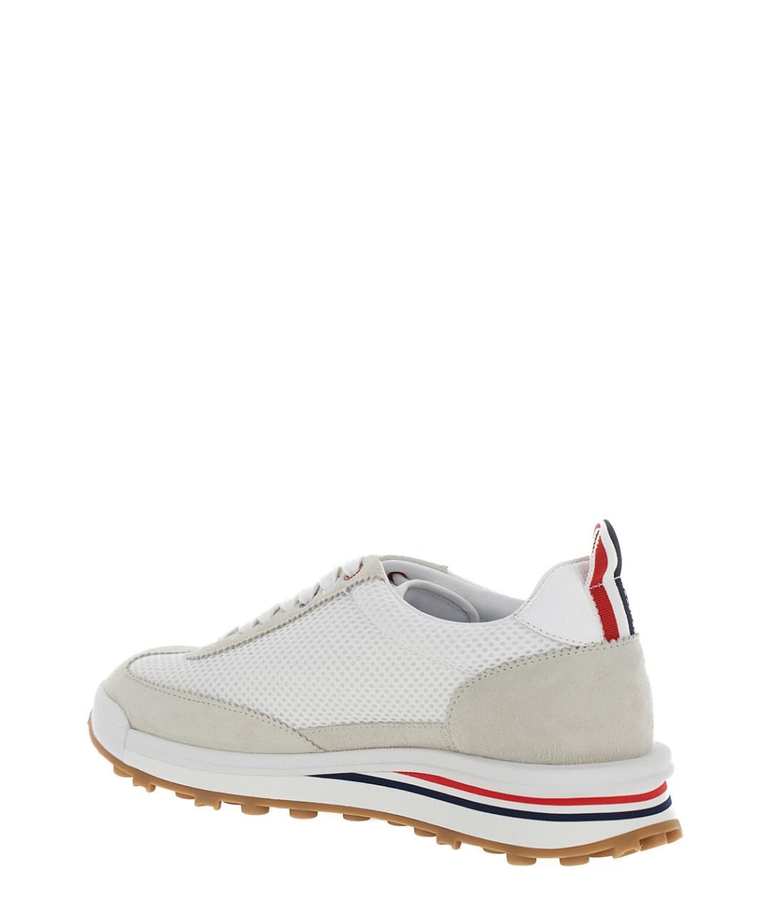 THOM BROWNE Белые текстильные кроссовки, фото 3