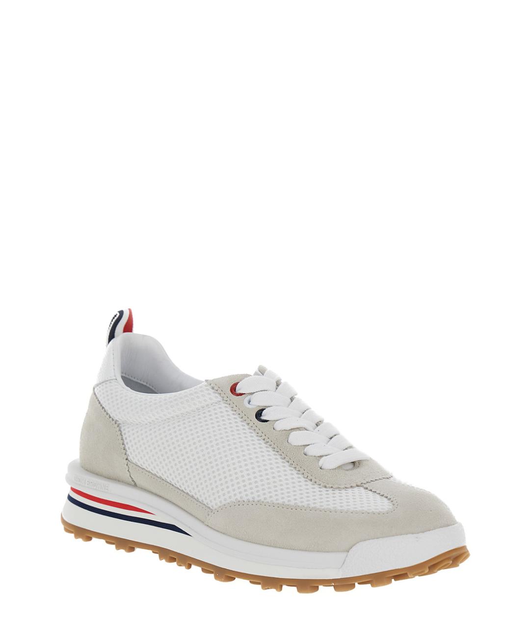 THOM BROWNE Белые текстильные кроссовки, фото 2