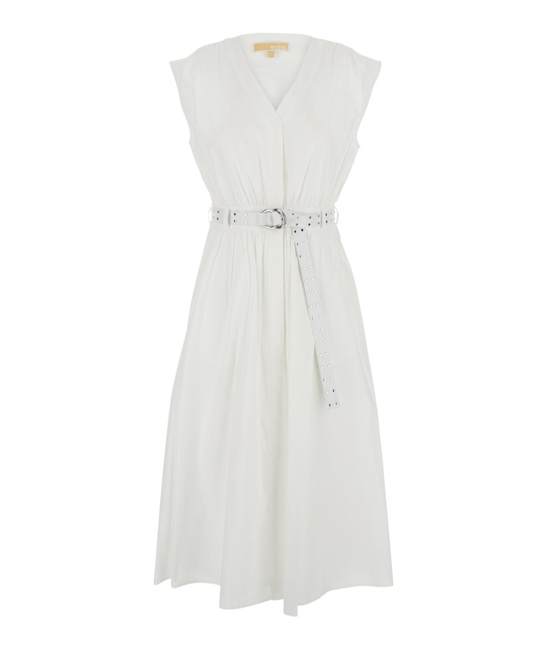 MICHAEL MICHAEL KORS Белое хлопковое повседневное платье, фото 1
