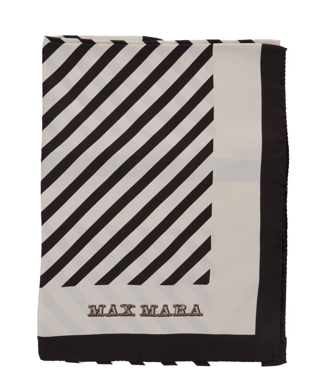 MAX MARA Белый шелковый шарф, фото 1