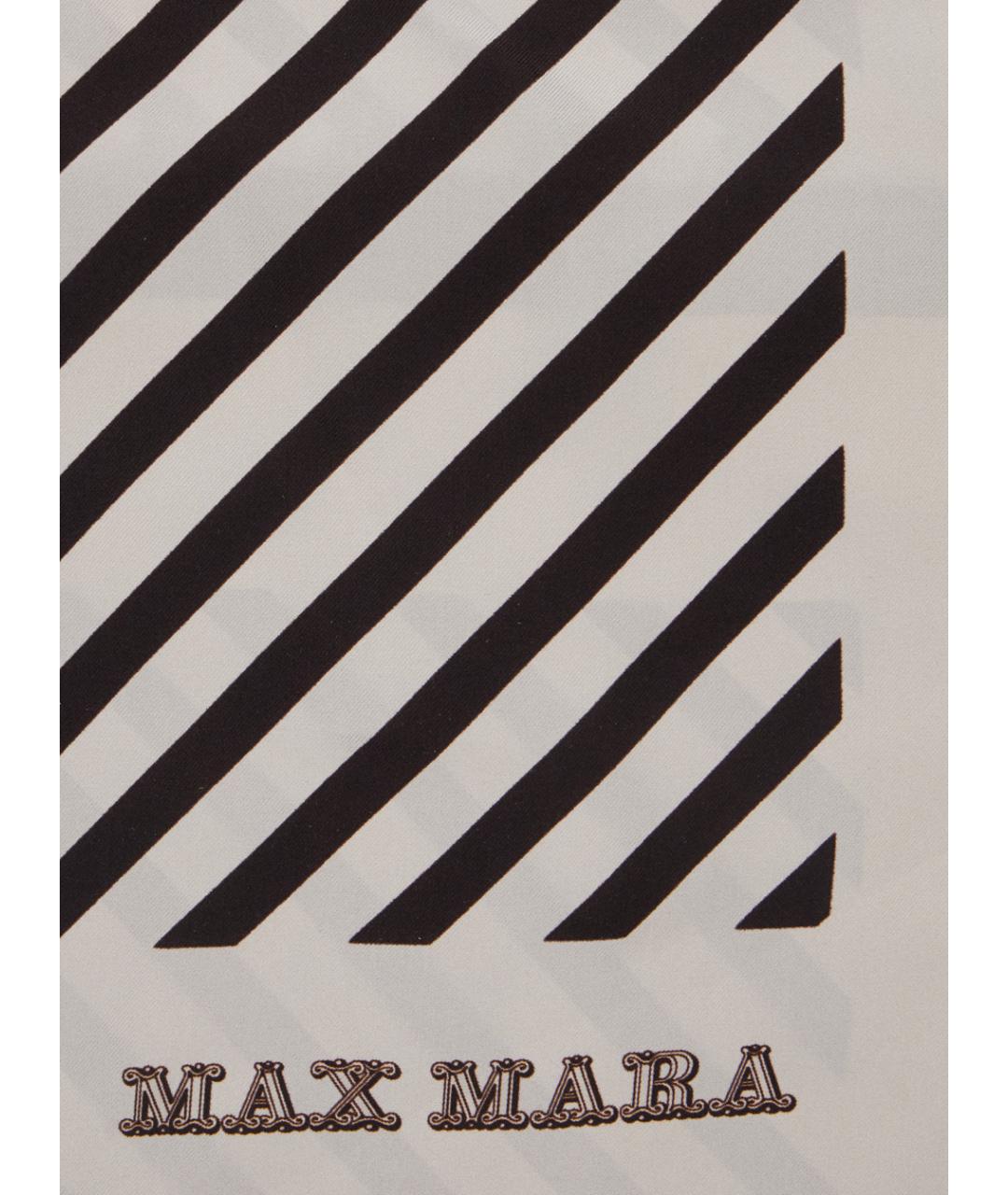 MAX MARA Белый шелковый шарф, фото 3