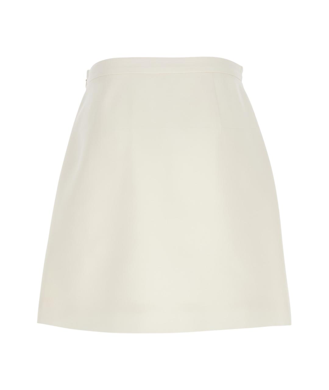 VALENTINO Белая шерстяная юбка мини, фото 2