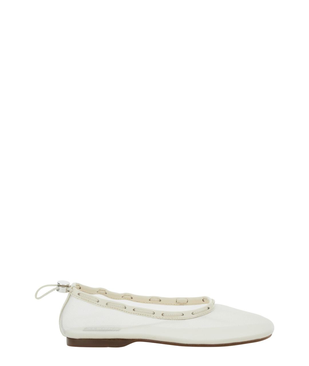 ALOHAS Белые синтетические балетки, фото 1