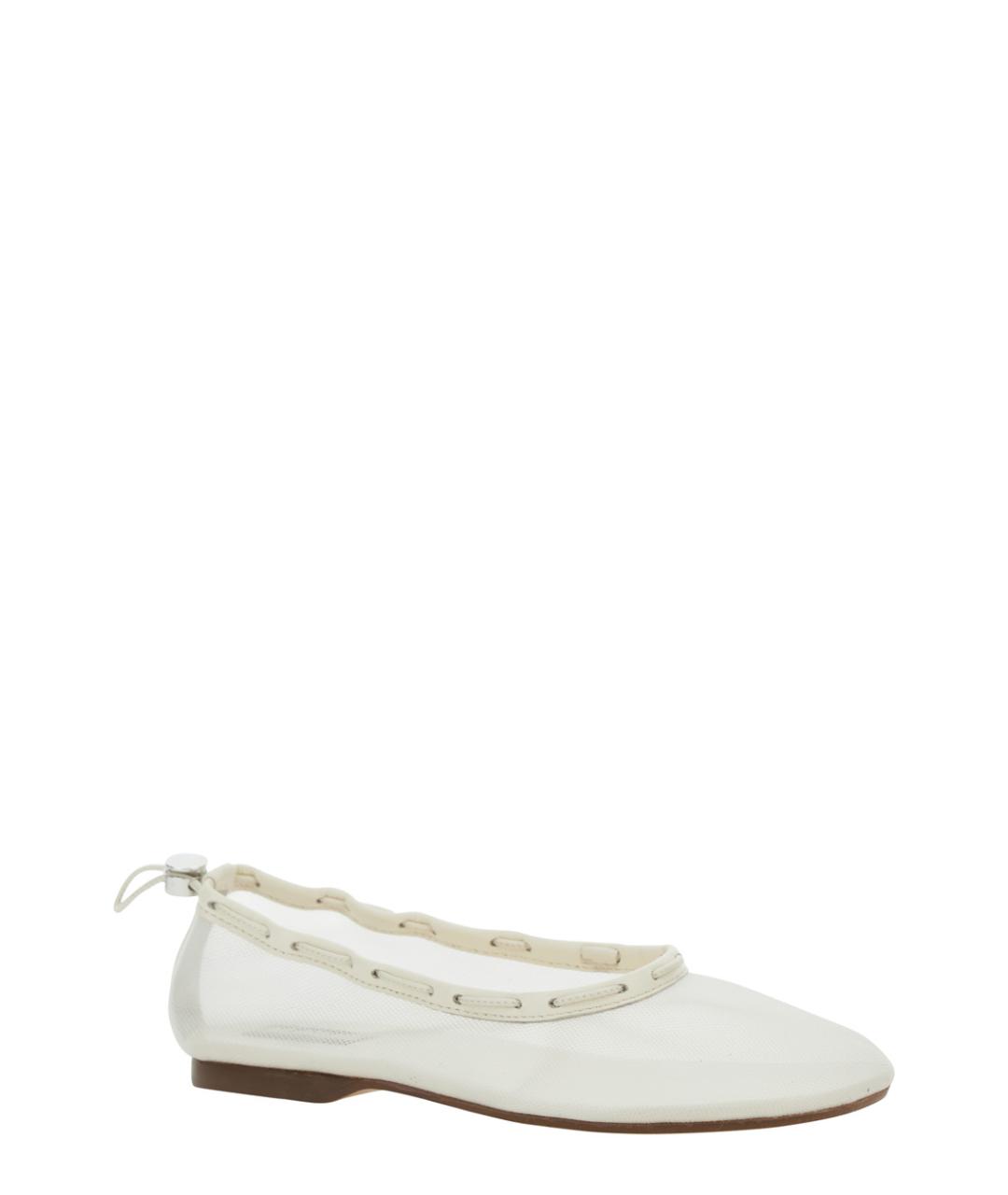 ALOHAS Белые синтетические балетки, фото 2