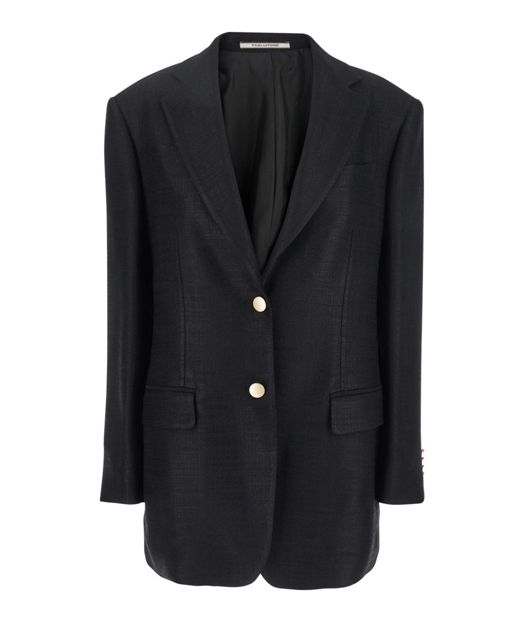 TAGLIATORE Черный вискозный жакет/пиджак, фото 1